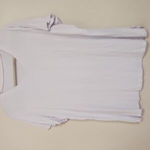 White V-Neck Short Sleeve Top